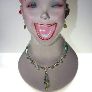 3/$15 Colorful Multi-chain Dangle Necklace & Earrings